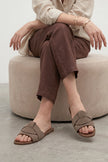 Siyso Mink Suede Women’s Strappy Casual Slippers