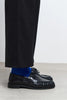 Rebel Black Crocodile-Texture Genuine Leather Lace-Up Flat Women's Loafers