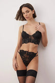 Black Lace Unlined Lingerie Set