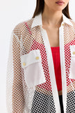 4- قميص شبكي نسائي أبيض - Mesh Shirt White