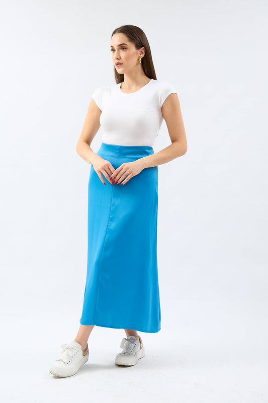 Midi Skirt Blue - Lebbse