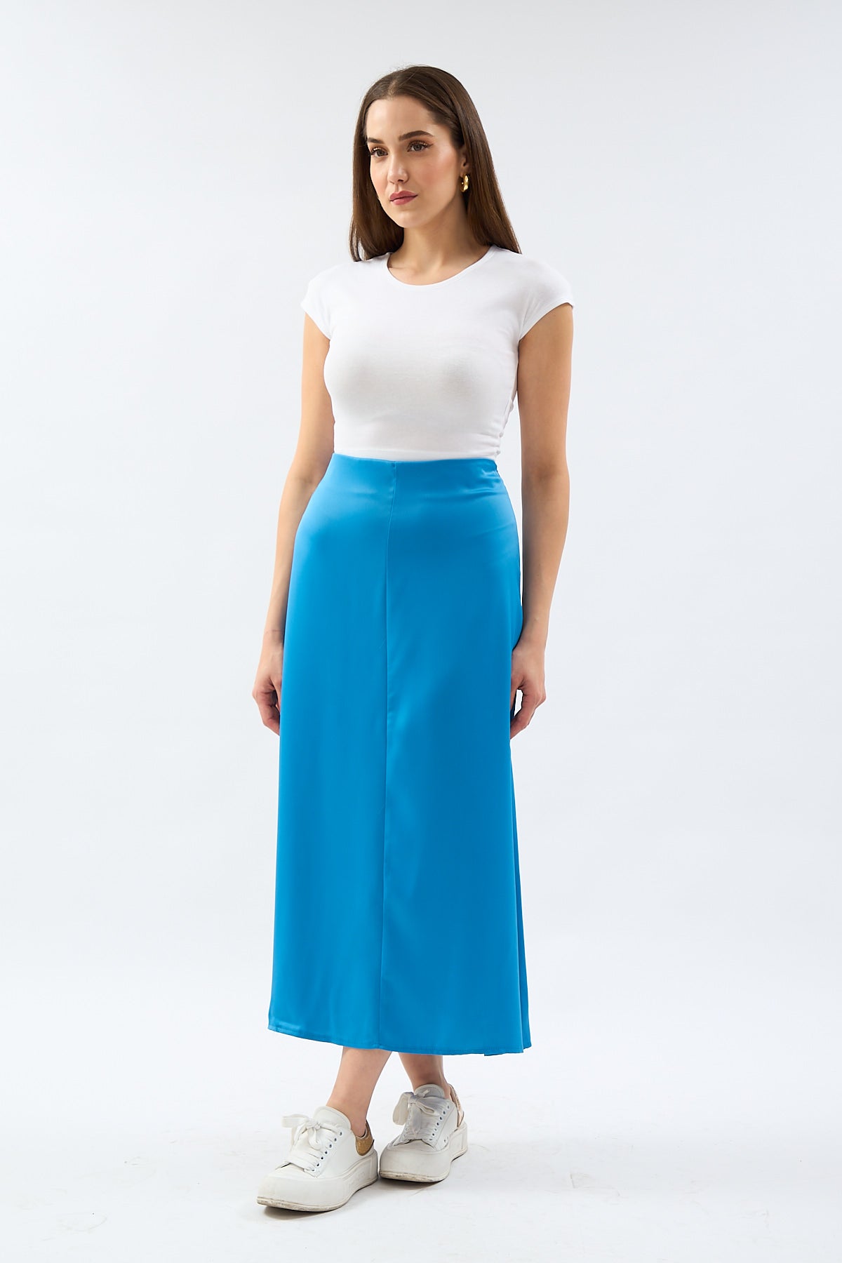 Midi Skirt Blue - Lebbse