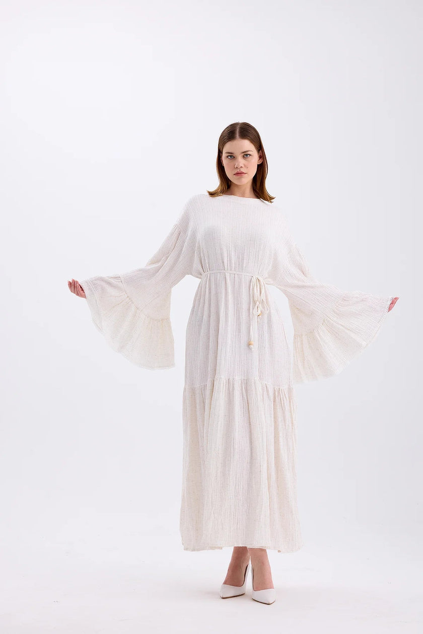 MILANO LINEN DRESS – NATURAL - Lebbse