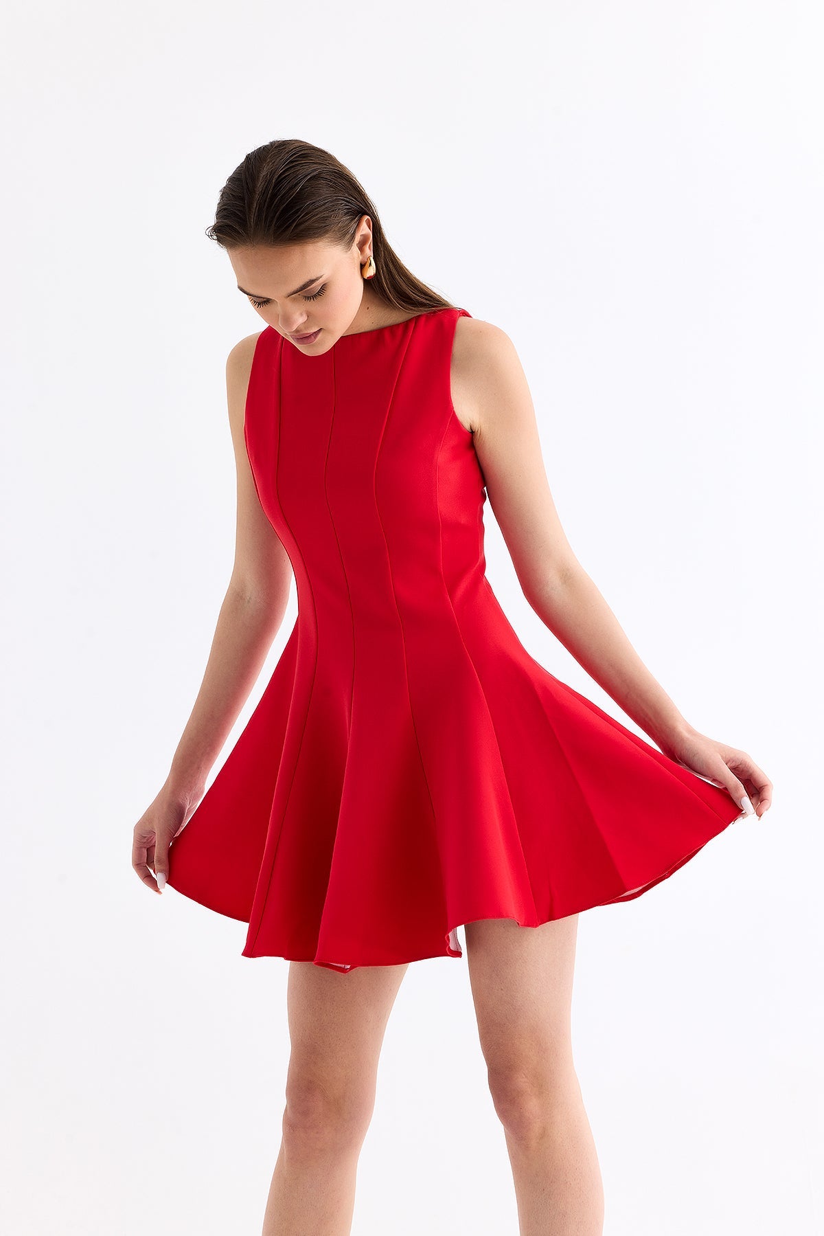 3- موديلات فساتين سهرة قصير باللون الأحمر - Mini Dress Red