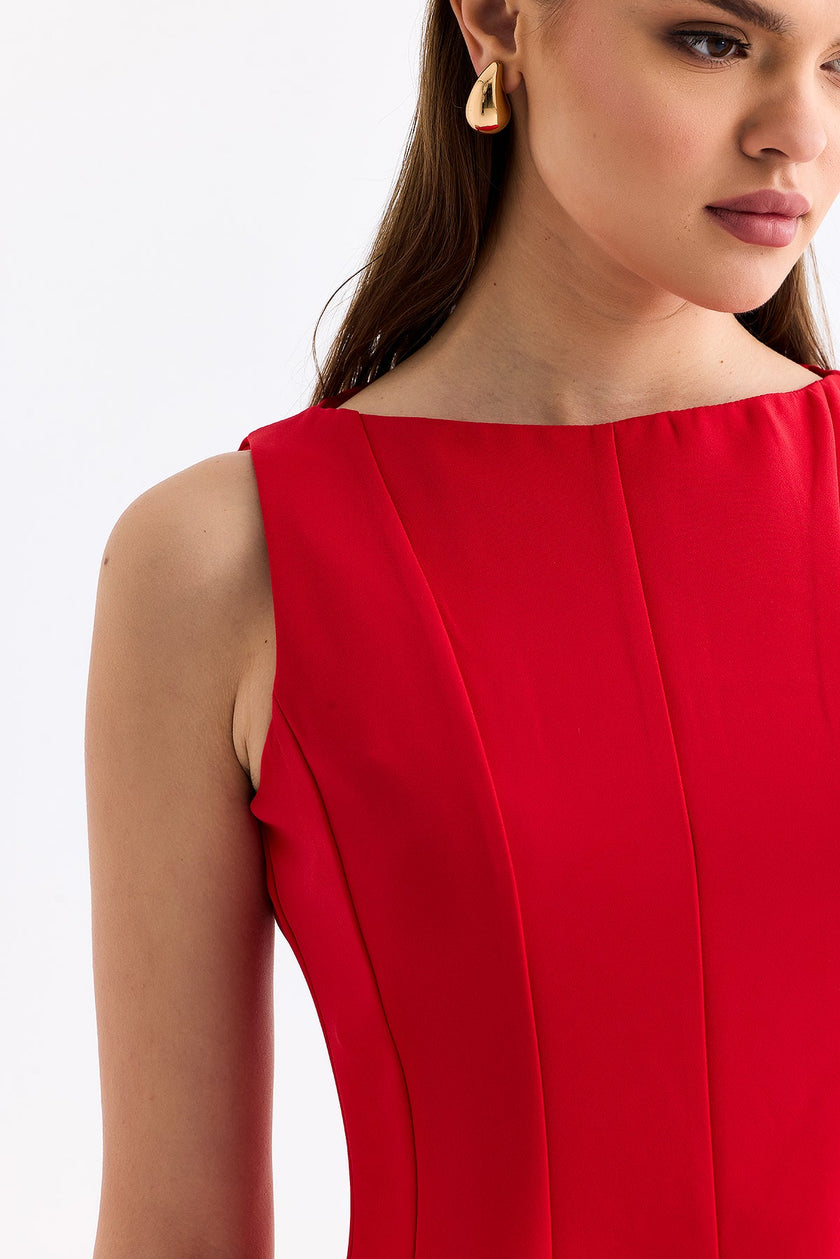 5- موديلات فساتين سهرة قصير باللون الأحمر - Mini Dress Red