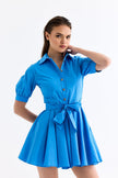 Mini Flared Dress Blue - Lebbse