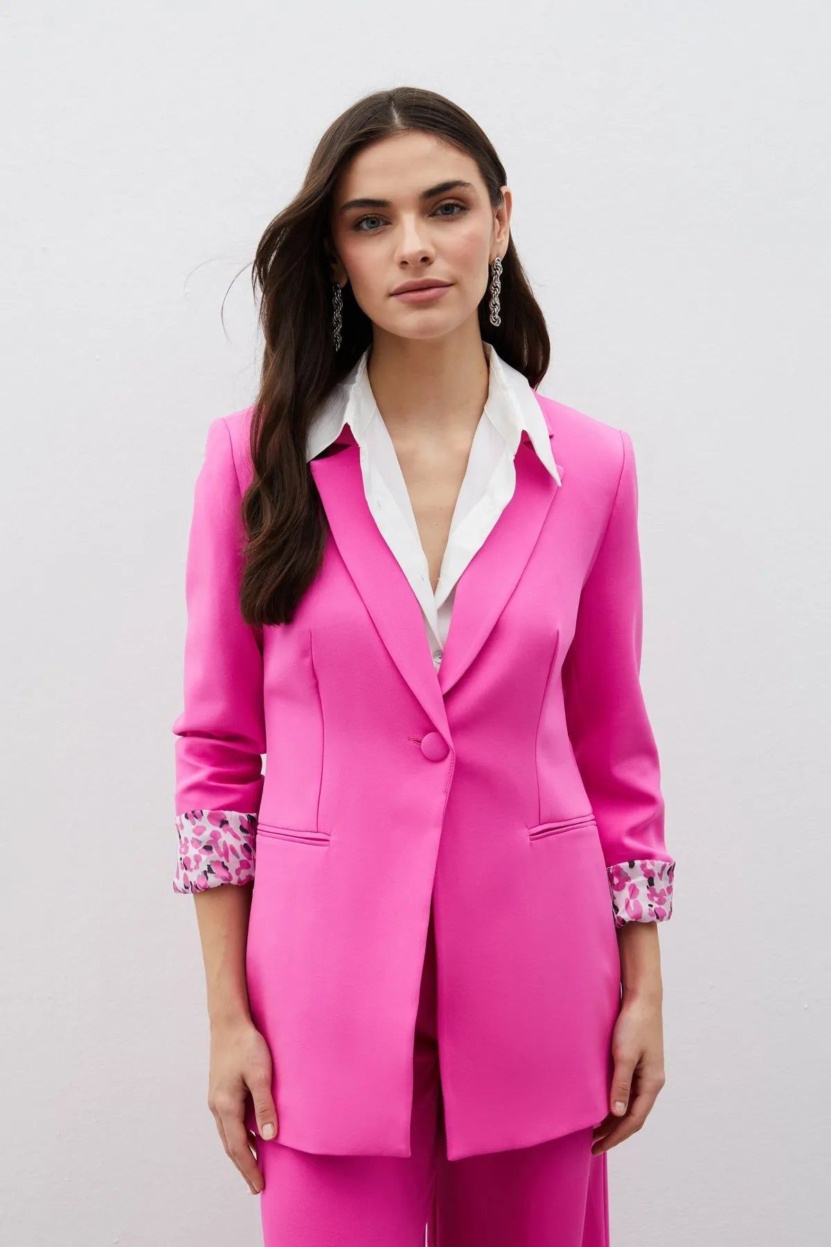 Mono Collar Classic Jacket - pink - Lebbse