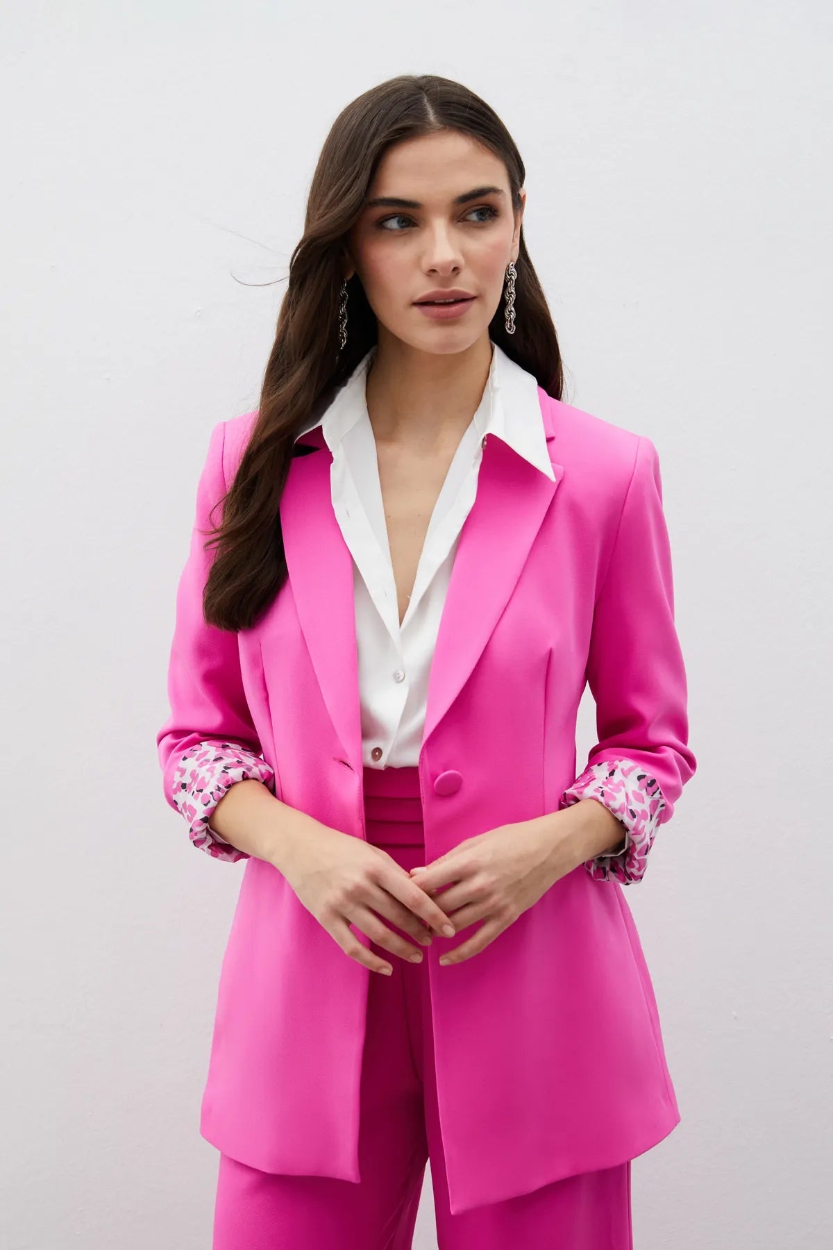 Mono Collar Classic Jacket - pink - Lebbse