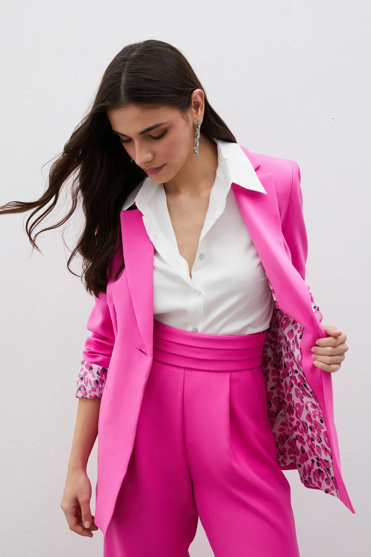 Mono Collar Classic Jacket - pink - Lebbse