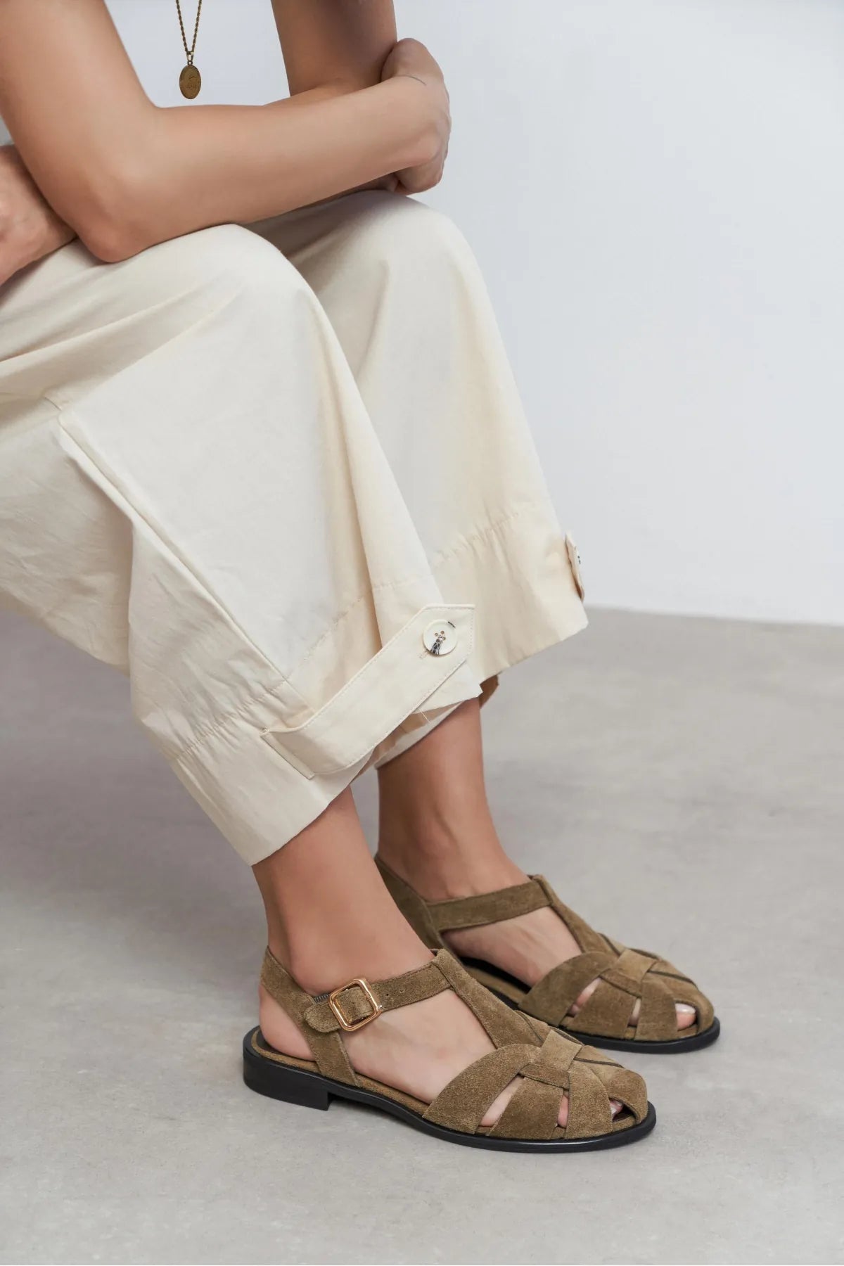CERES Rome Beige Genuine Suede Leather Buckle Detail Low Heel Women’s Sandals | FOOTWEAR | SANDALET | Lebbse CERES Rome Beige Genuine Suede Leather Buckle Detail Low Heel Women’s Sandals | FOOTWEAR | SANDALET | Lebbse