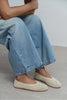 LIPS Beige Knit Mesh Flat Women’s Ballet Flats
