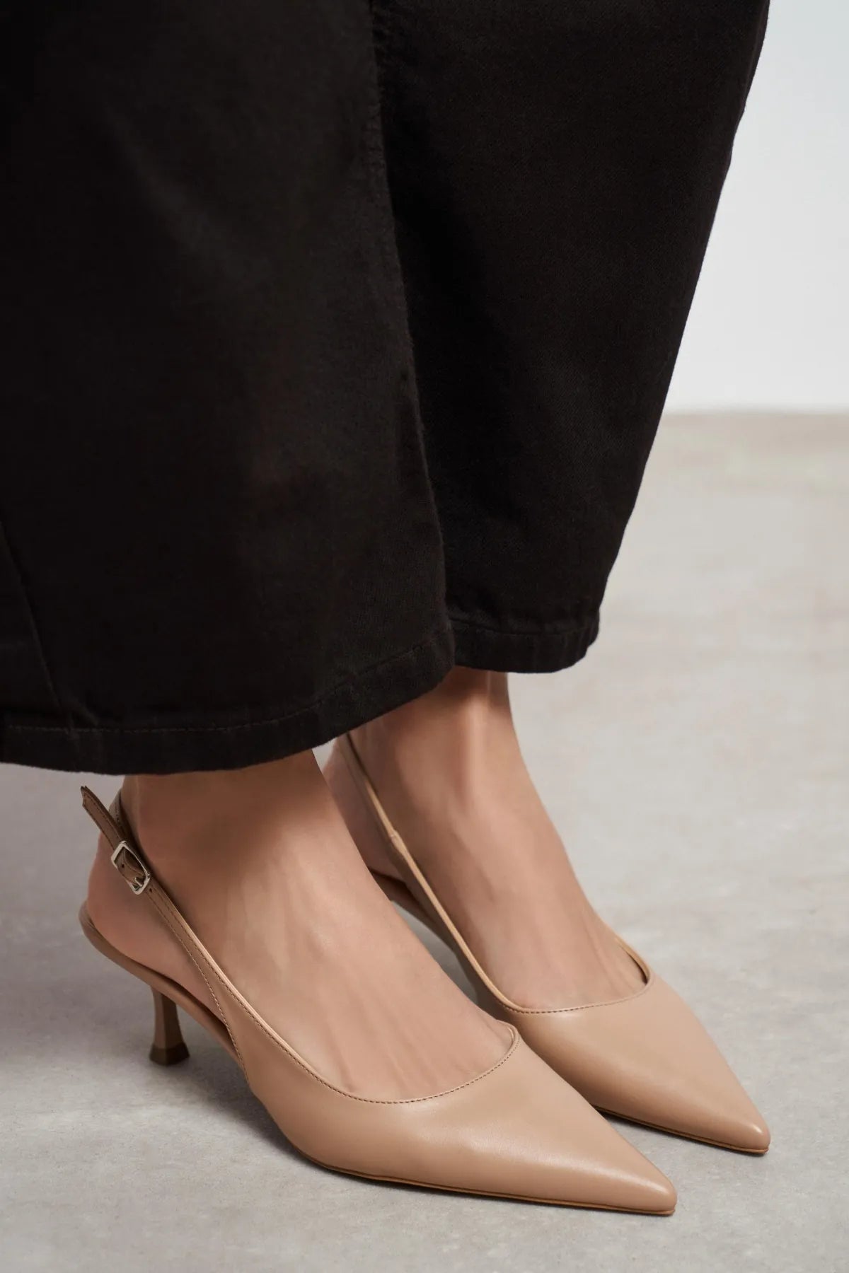 MEGY Nude Matte Pointed Toe Slingback Buckle Detail Women’s Heels | FOOTWEAR | Heels | Lebbse MEGY Nude Matte Pointed Toe Slingback Buckle Detail Women’s Heels | FOOTWEAR | Heels | Lebbse