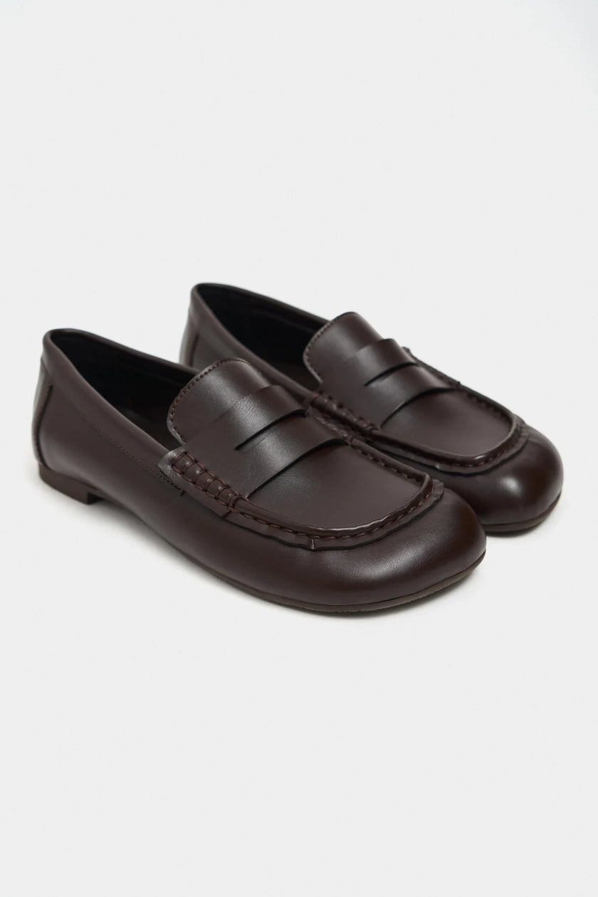 AUDRE Coffee Matte Women’s Flat Loafers