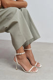 TAKI PEARL PATENT ANKLE STRAP DETAIL WOMEN’S HIGH HEELS