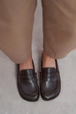AUDRE Coffee Matte Women’s Flat Loafers