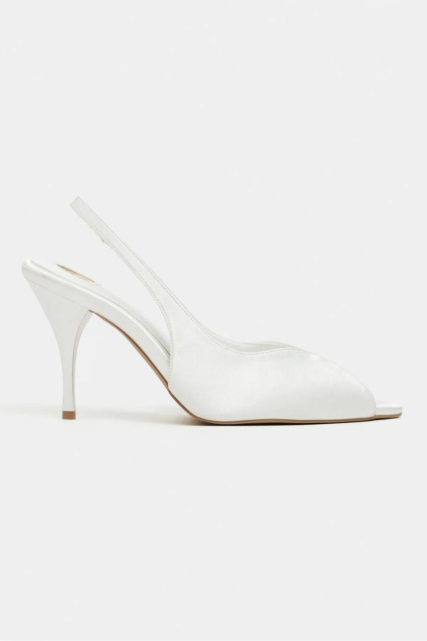 ROXY Pearl Satin Ankle Strap Open Toe Women’s Heels