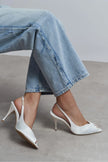 ROXY Pearl Satin Ankle Strap Open Toe Women’s Heels