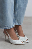 ROXY Pearl Satin Ankle Strap Open Toe Women’s Heels
