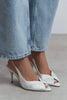 ROXY Pearl Satin Ankle Strap Open Toe Women’s Heels