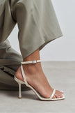 TAKI PEARL PATENT ANKLE STRAP DETAIL WOMEN’S HIGH HEELS