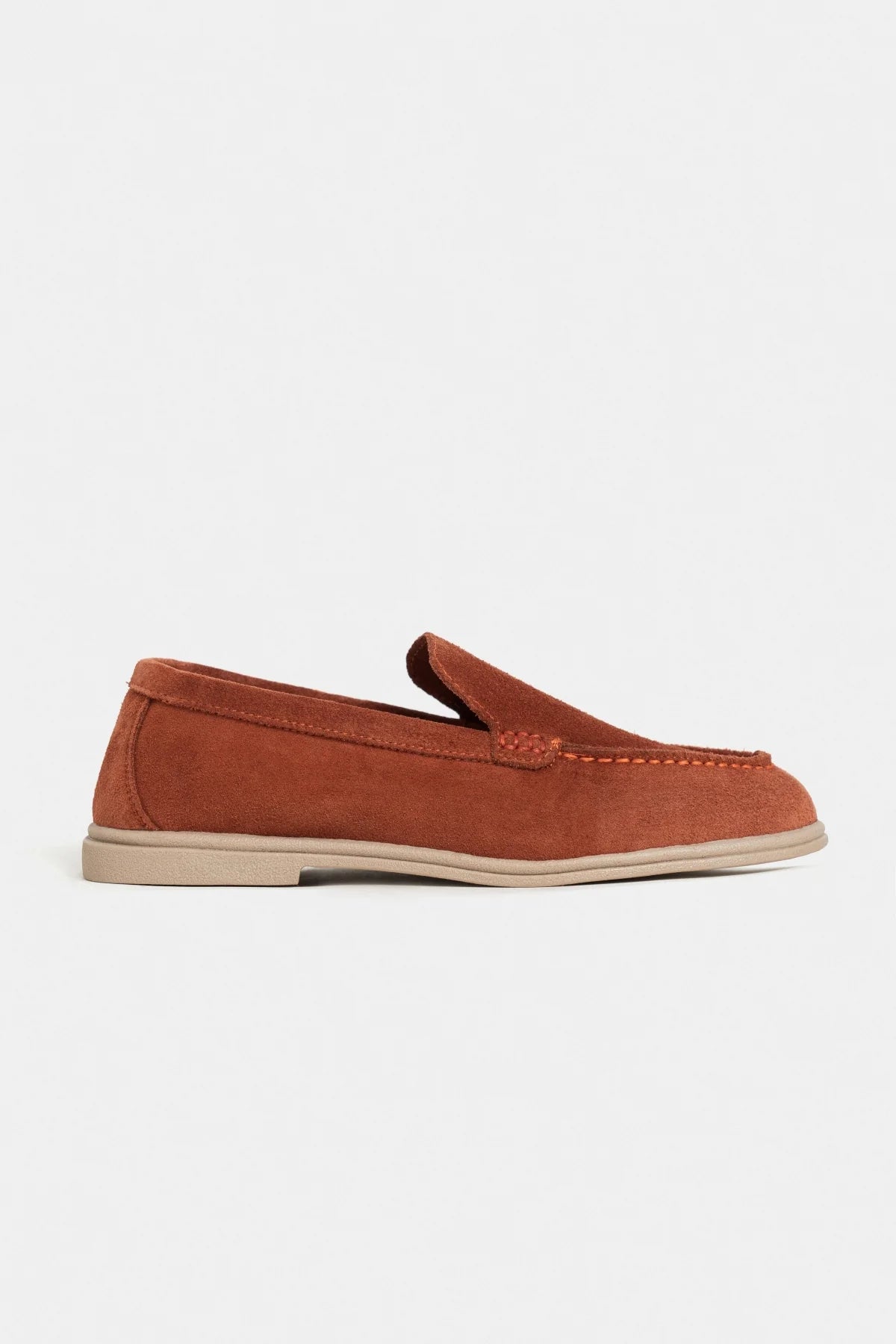 NADA Terracotta Suede Genuine Leather Women’s Loafer