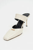 RANA Beige Rustic Patterned Ankle Strap Buckle Detail Women’s Heel Shoes