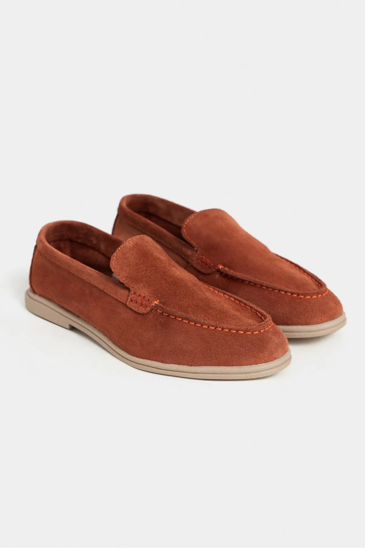 NADA Terracotta Suede Genuine Leather Women’s Loafer