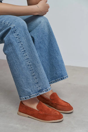 NADA Terracotta Suede Genuine Leather Women’s Loafer