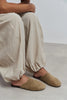 MODI ROME BEIGE SUEDE LEATHER WOMEN’S CLOSED SLIPPERS