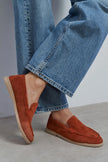 NADA Terracotta Suede Genuine Leather Women’s Loafer