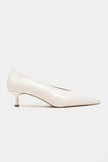 TINKY Beige Pointed Toe Women’s Low Heel Shoes