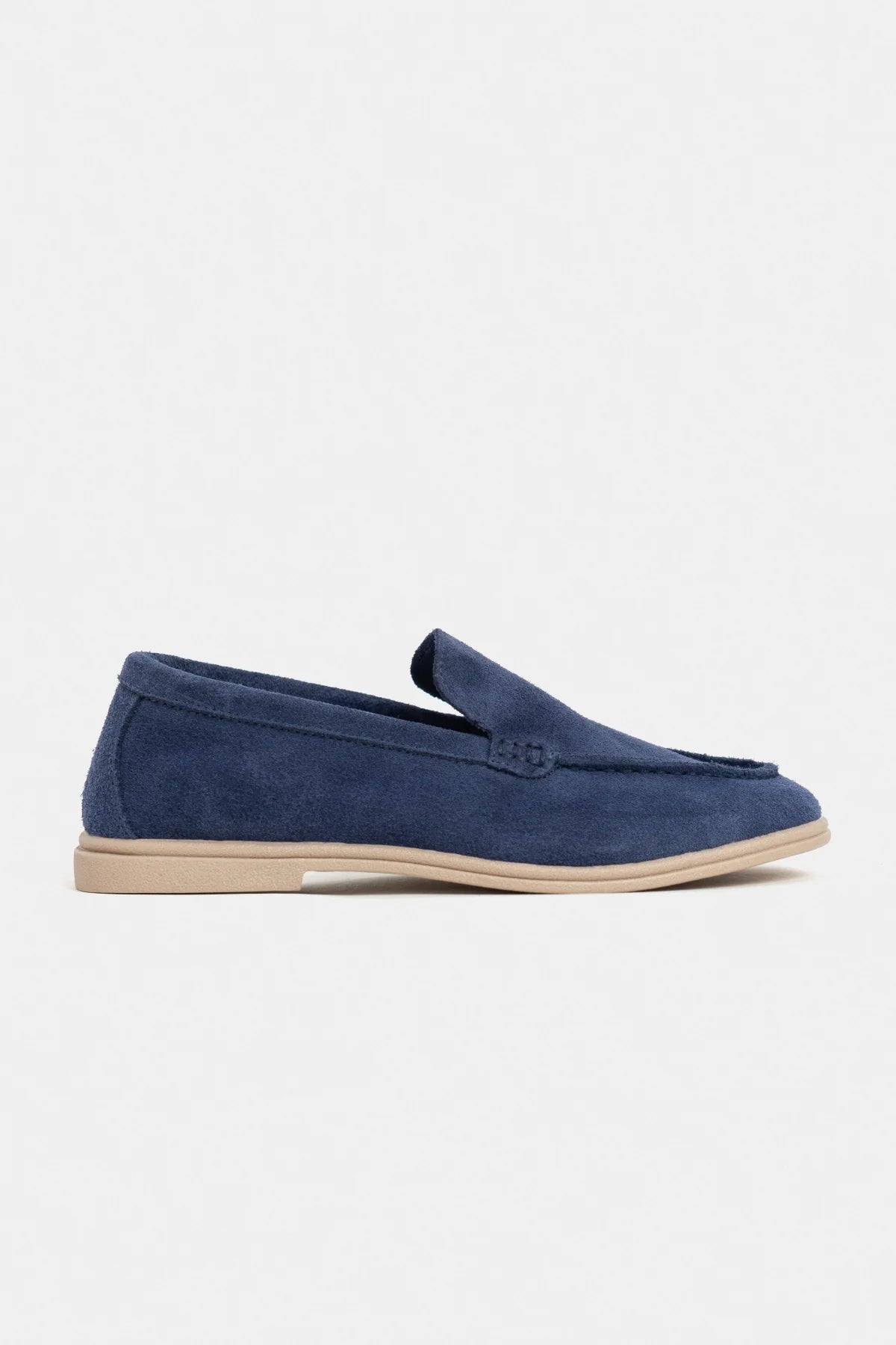 NADA Navy Blue Suede Genuine Leather Women’s Loafer