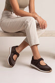 Leris – Brown Suede Mary Jane Casual Sport Babet Sneakers