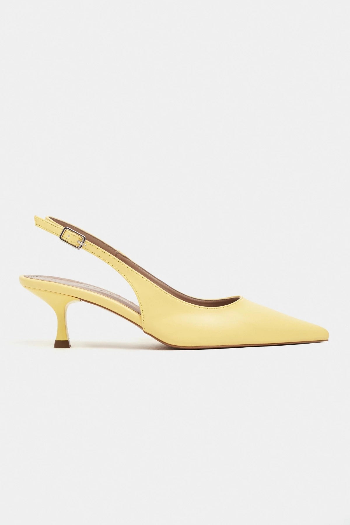 MEGY Yellow Matte Buckle Detail Pointed Toe Women’s Heeled Shoes | FOOTWEAR | Heels | Lebbse MEGY Yellow Matte Buckle Detail Pointed Toe Women’s Heeled Shoes | FOOTWEAR | Heels | Lebbse
