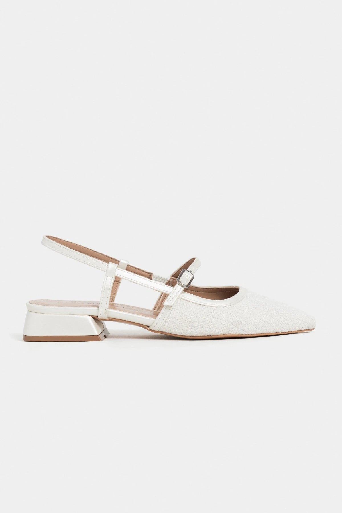 X-HARMONY White Kilim Fabric Buckle Detail Pointed Toe Women’s Ballet Flats | Ballet Flats | FOOTWEAR | Lebbse X-HARMONY White Kilim Fabric Buckle Detail Pointed Toe Women’s Ballet Flats | Ballet Flats | FOOTWEAR | Lebbse