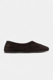 LIZOY Bitter Coffee Genuine Leather Flat Women’s Ballerina Shoes