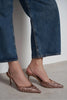 SARA Nude Mesh Beaded Detail Pointed Toe Women’s Heel Shoes