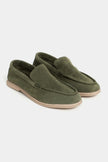 NADA Khaki Suede Genuine Leather Women’s Loafer