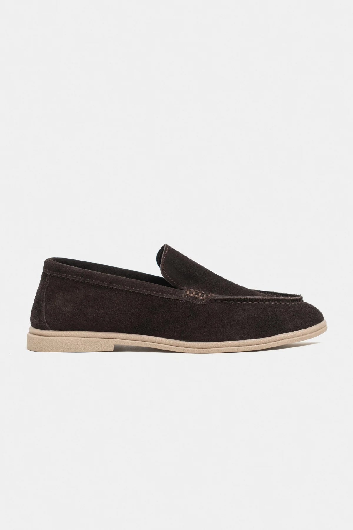 NADA Bitter Coffee Suede Genuine Leather Women’s Loafer