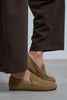 JERY ROME Beige Suede Leather Women’s Loafer Shoes