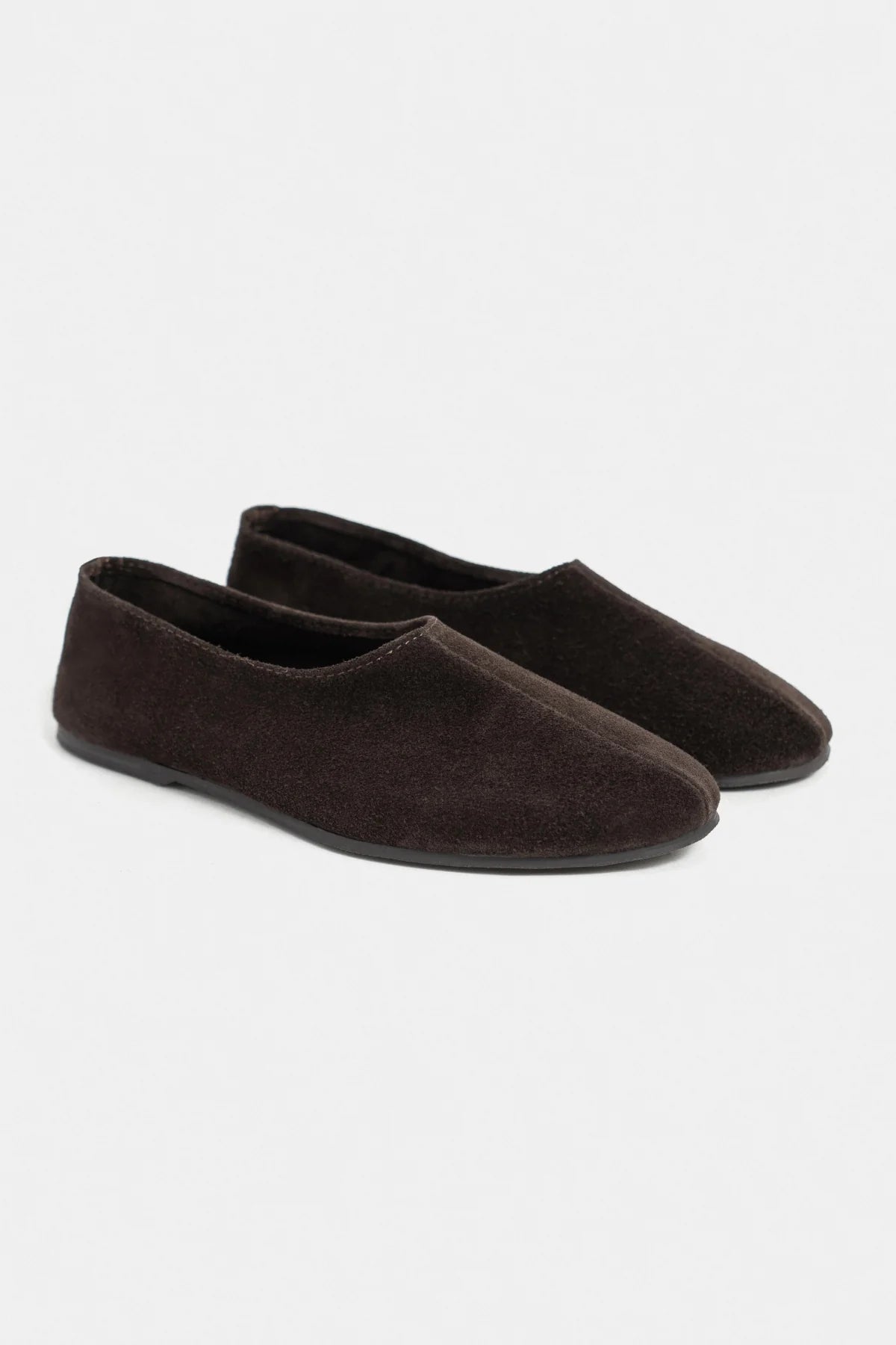LIZOY Bitter Coffee Genuine Leather Flat Women’s Ballerina Shoes