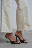 RENATA Brown Patent Open-Toe Pointed Women’s Slim High-Heel Mules