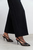ERYU Black Satin Peep Toe Cage Detail Women’s Heeled Shoes