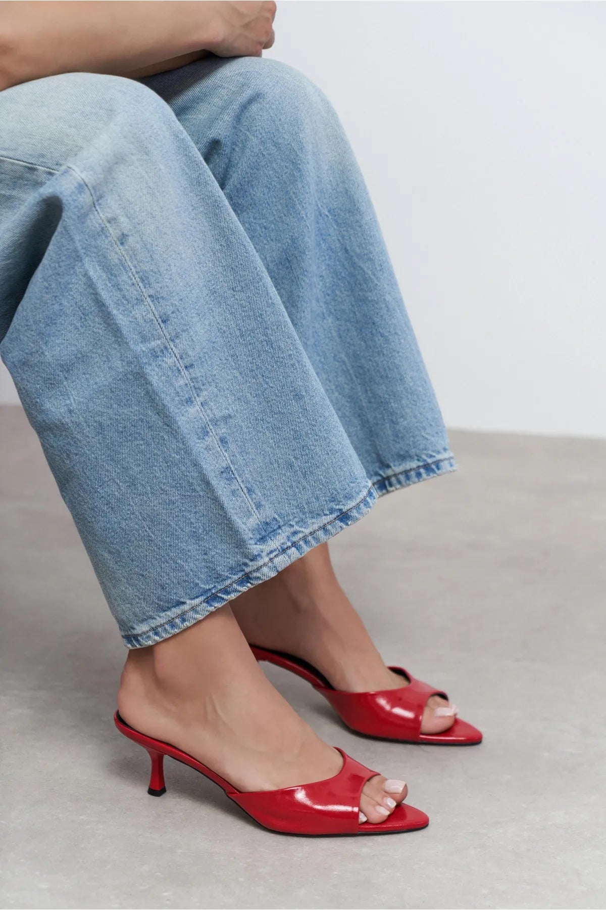 PROMISE Red Raşel Rustic Patterned Pointed-Toe Women’s Slim Heel Slipper | FOOTWEAR | Heels | Slipper | Lebbse PROMISE Red Raşel Rustic Patterned Pointed-Toe Women’s Slim Heel Slipper | FOOTWEAR | Heels | Slipper | Lebbse