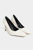 ZIVY Beige Rustic Patterned Blunt Toe Closed Heel Women’s Shoes