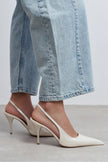 MEHRU Pearl Patent Buckle Detail Pointed Toe Women’s Heels