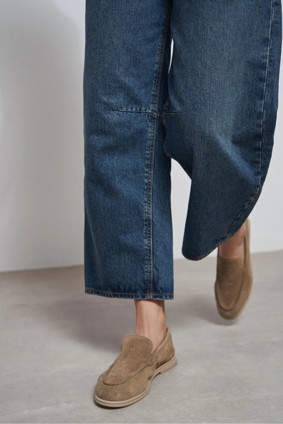 NADA Rome Beige Suede Genuine Leather Women’s Loafer