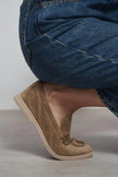 NADA Rome Beige Suede Genuine Leather Women’s Loafer