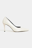 ZIVY Beige Rustic Patterned Blunt Toe Closed Heel Women’s Shoes