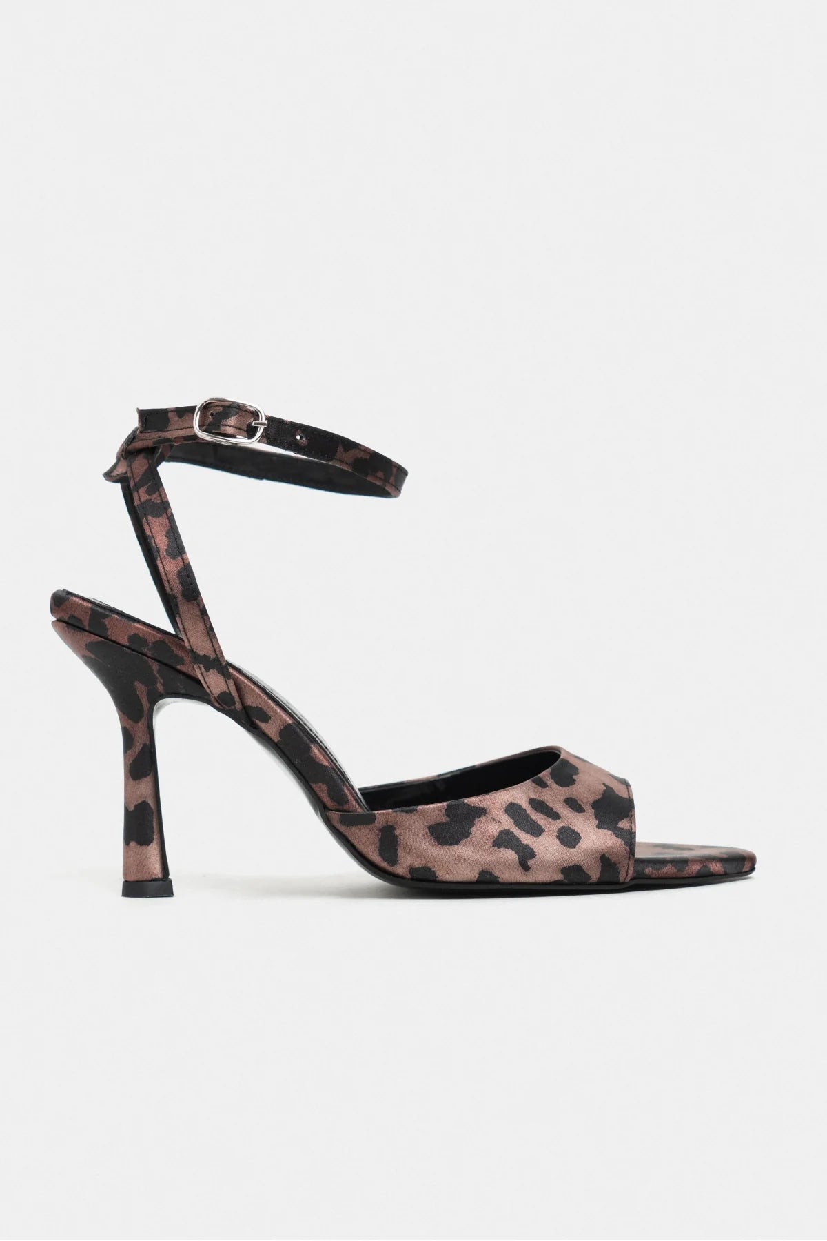 MEYZ Leo Satin Ankle Strap Women’s Stiletto Heel Shoes